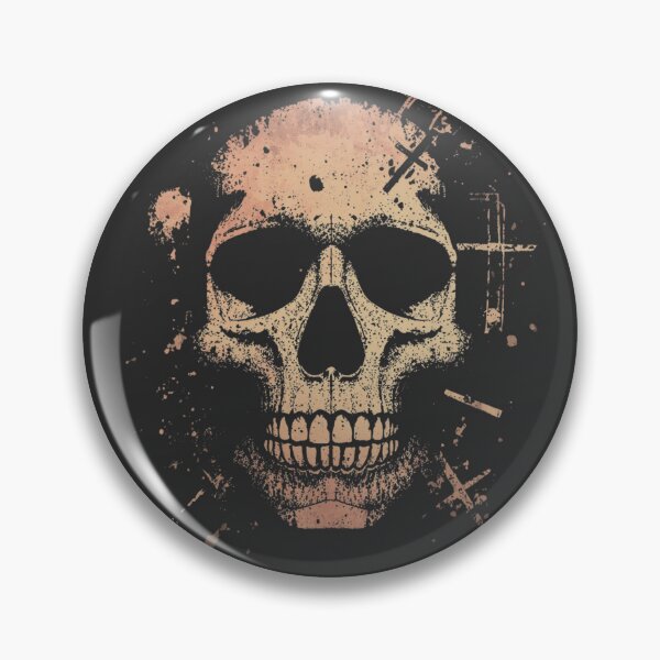 Artikelvorschau, Totenkopf-Kunst mit Struktur in Metallic-Gold entworfen und verkauft von ERODED SELF.