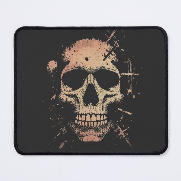 Artikelvorschau, Totenkopf-Kunst mit Struktur in Metallic-Gold entworfen und verkauft von ERODED SELF.