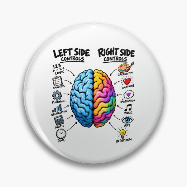 Item preview, Left Brain Right Brain Creativity Logic Diagram designed and sold by Artmares.