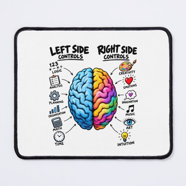 Item preview, Left Brain Right Brain Creativity Logic Diagram designed and sold by Artmares.