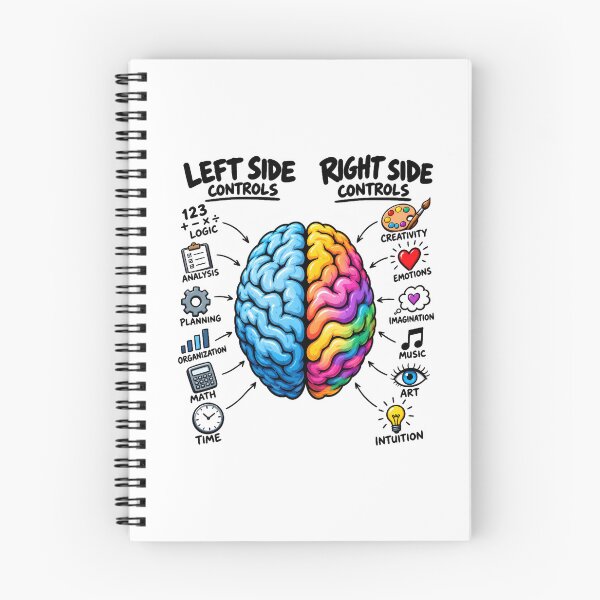 Item preview, Left Brain Right Brain Creativity Logic Diagram designed and sold by Artmares.