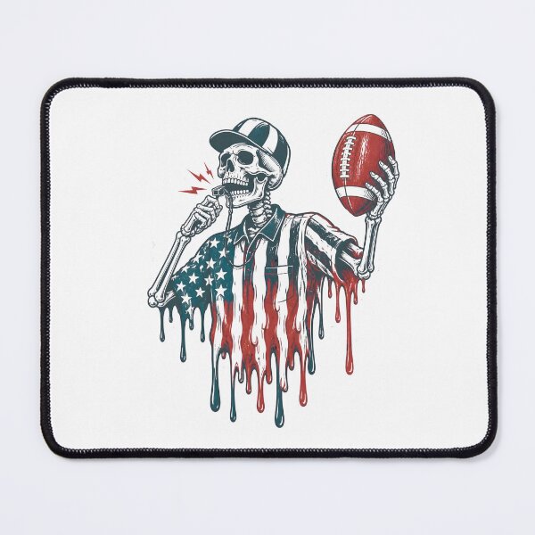 Item preview, Football Drip Coach Skeleton - USA Flag American Football Ref Graphic designed and sold by LeSoniPapaPrint.