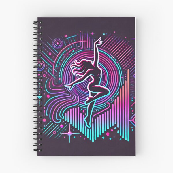 Item preview, Neon Dancer Cosmic Glow Synthwave Design designed and sold by Lespribos .