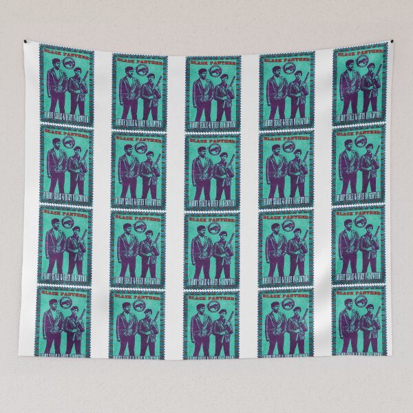 Item preview, Black Panther Party Founders Huey Newton Bobby Seale vintage postage stamp designed and sold by Youngkev-arts.