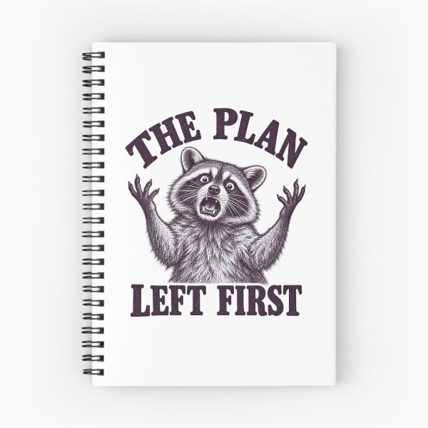 Item preview, The Plan Left First Raccoon – Funny Vintage Engraving designed and sold by LuveraxArt.