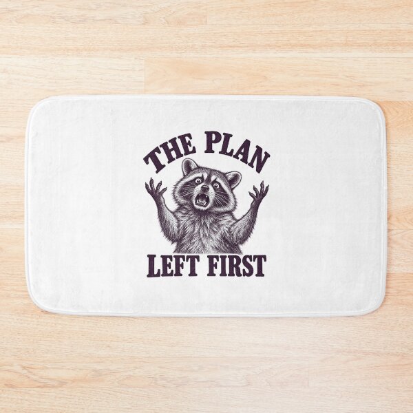 Item preview, The Plan Left First Raccoon – Funny Vintage Engraving designed and sold by LuveraxArt.