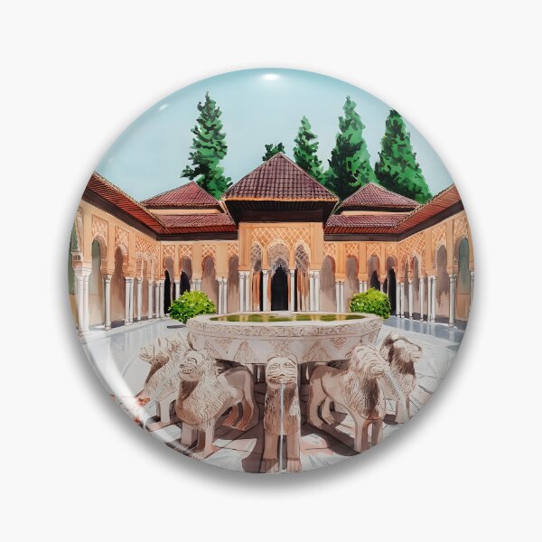 Item preview, Lámina de acuarela del Palacio de la Alhambra – Decoración de pared de Granada, España designed and sold by POSTERIOCREW.