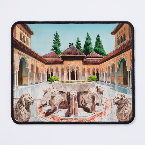 Item preview, Alhambra Palace Watercolor Print – Granada Spain Wall Art designed and sold by POSTERIOCREW.