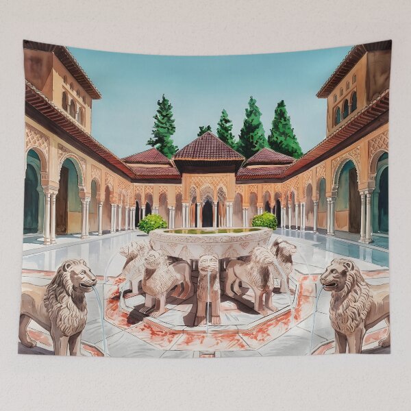 Item preview, Alhambra Palace Watercolor Print – Granada Spain Wall Art designed and sold by POSTERIOCREW.