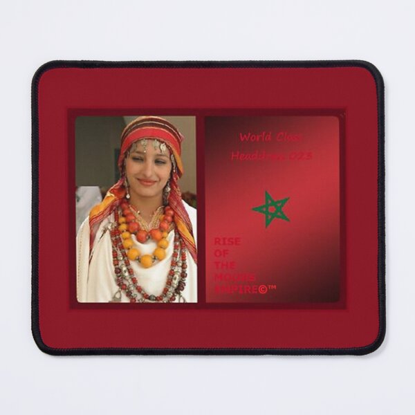 Item preview, Mu’ur (UM) Empire™ al-Benhadiel©™ design, World Class Moor Headdress 023, candy apple background designed and sold by HardyKnitDesign.