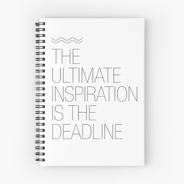 Item preview, The Ultimate Inspiration Is the Deadline Typography designed and sold by EcoArtTees.