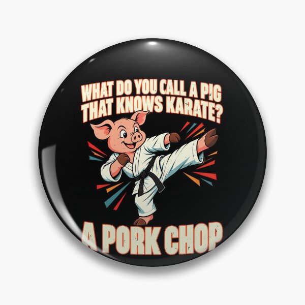 Item preview, Karate Pig Dad Joke About A Pork Chop designed and sold by elderberry.