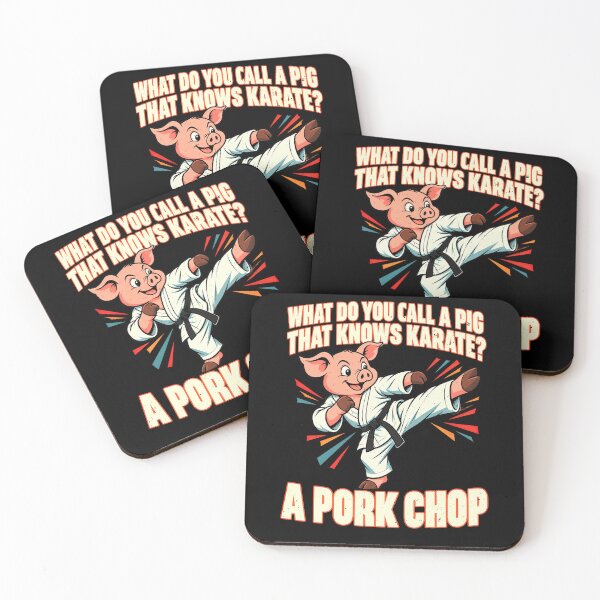 Item preview, Karate Pig Dad Joke About A Pork Chop designed and sold by elderberry.