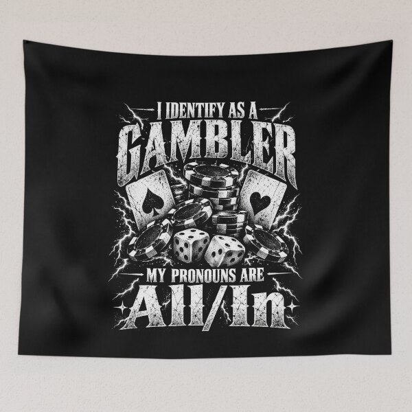 Item preview, Funny I Identify as a Gambler Quote designed and sold by elderberry.