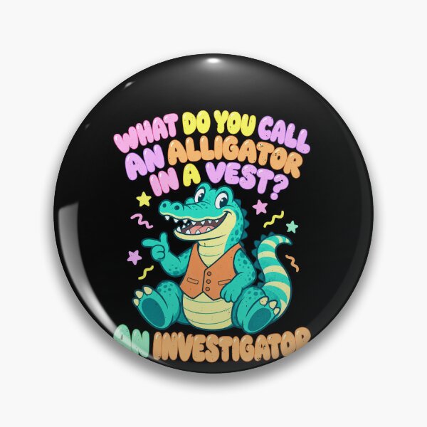 Item preview, Alligator Detective Joke: An Investigator in a Vest designed and sold by elderberry.