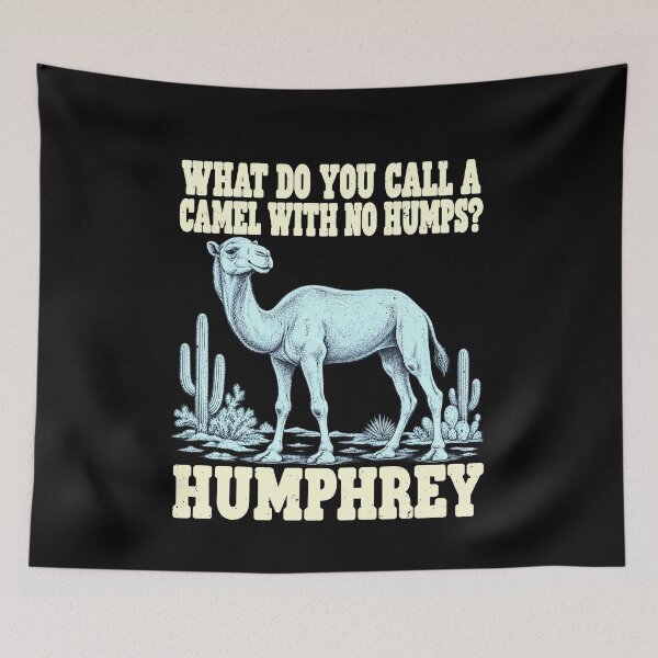 Item preview, What Do You Call a Camel With No Humps? A Funny Dromedary Pun designed and sold by elderberry.