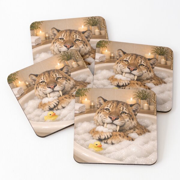 Item preview, Cozy Saber-Toothed Tiger Bubble Bath designed and sold by Sillytoe.