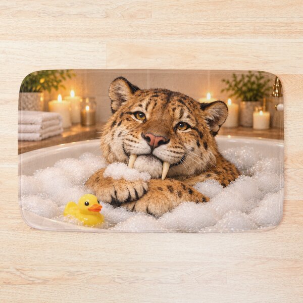Item preview, Cozy Saber-Toothed Tiger Bubble Bath designed and sold by Sillytoe.