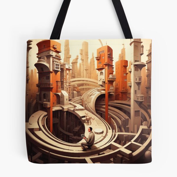 Item preview, Alien City Explorer - Sci-Fi Fantasy Cyberpunk Landscape  designed and sold by DEC02.