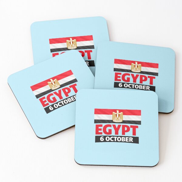 Item preview, Egypt 6 October Flag Design designed and sold by Dew Drop Designs.