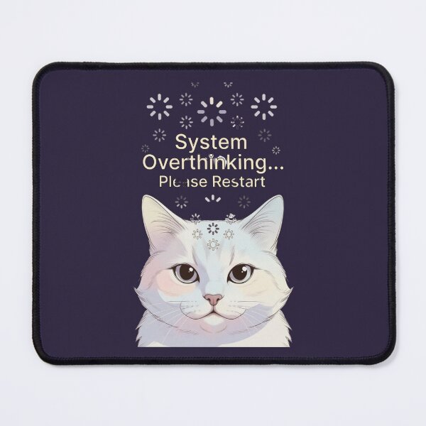 Item preview, System Overthinking Please Restart Pastel Cat designed and sold by EcoArtTees.