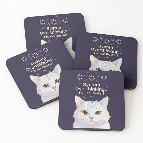 Item preview, System Overthinking Please Restart Pastel Cat designed and sold by EcoArtTees.
