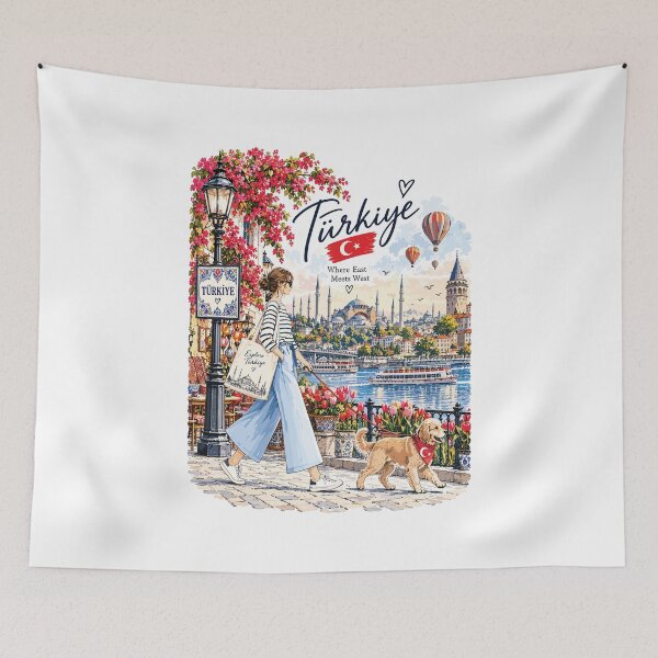 Item preview, Istanbul Turkey Travel Illustration designed and sold by EdwinkOne.