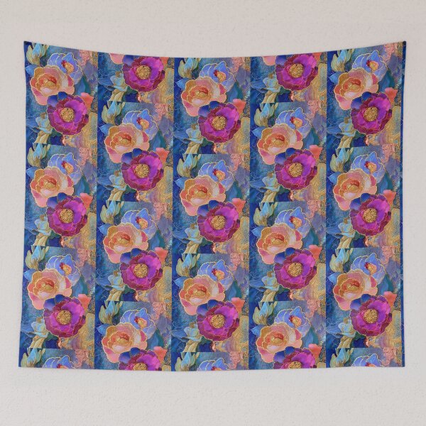 Item preview, Batik Eclectic Botany Indigo Abstract designed and sold by scicilysimonee.