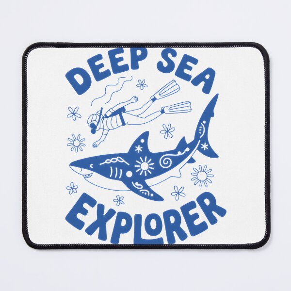 Item preview, Retro Deep Sea Explorer Design Featuring Shark and Marine Conservation Theme designed and sold by KratosAurion400.