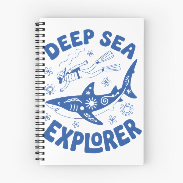 Item preview, Retro Deep Sea Explorer Design Featuring Shark and Marine Conservation Theme designed and sold by KratosAurion400.