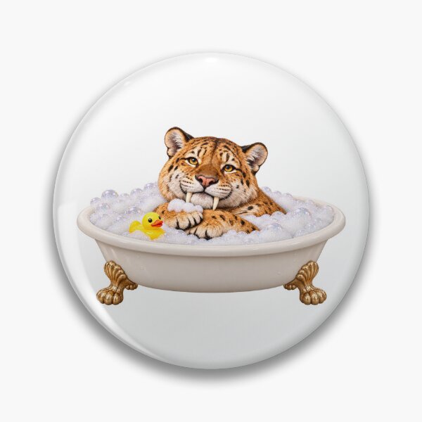 Item preview, Cheerful Saber-Toothed Tiger Bubble Bath designed and sold by Sillytoe.