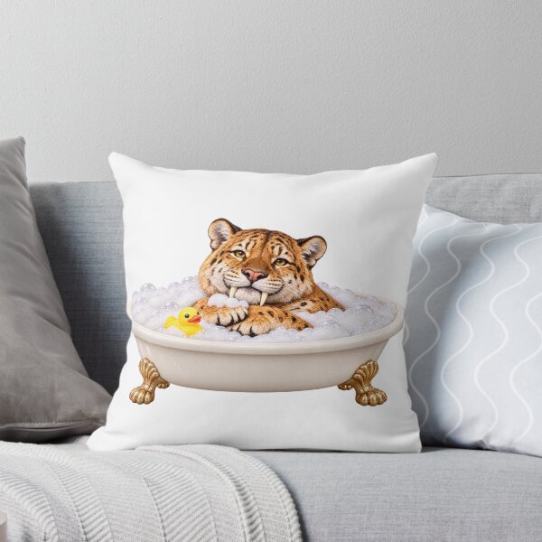 Item preview, Cheerful Saber-Toothed Tiger Bubble Bath designed and sold by Sillytoe.