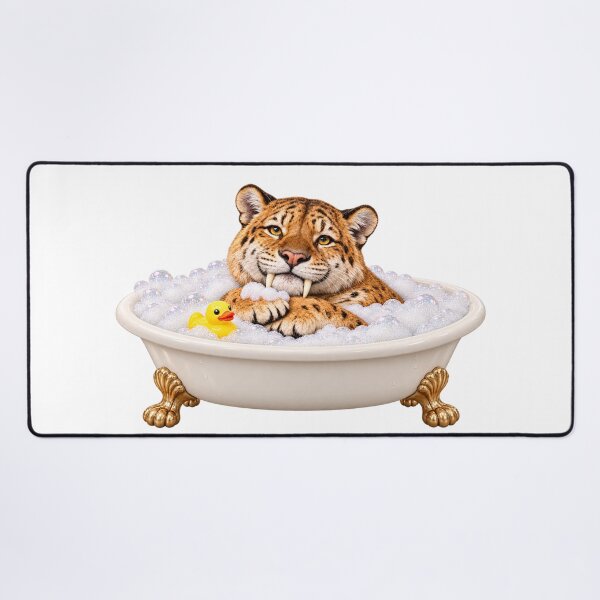 Item preview, Cheerful Saber-Toothed Tiger Bubble Bath designed and sold by Sillytoe.
