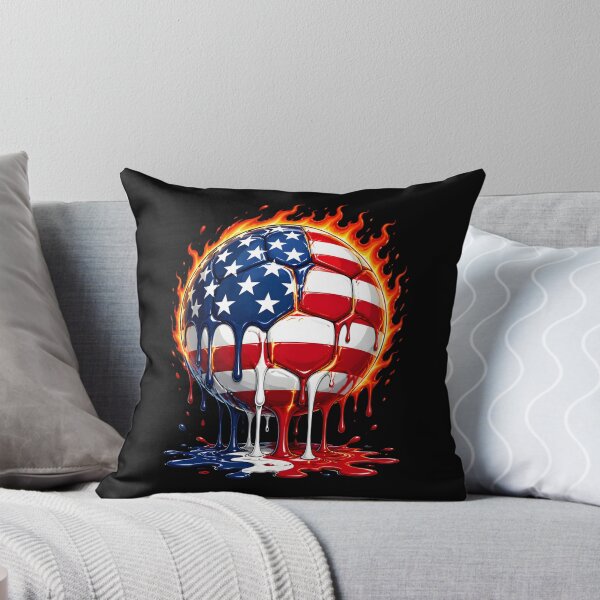 Item preview, USA Flag Soccer Ball On Fire American Football Fan Sports  designed and sold by LeSoniPapaPrint.