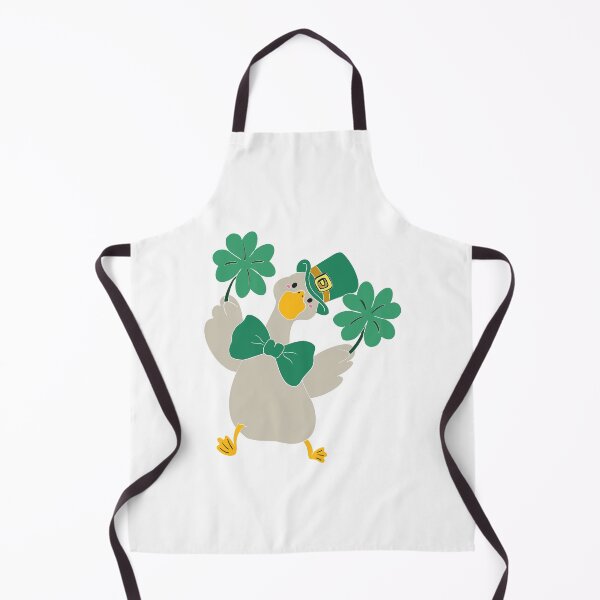 Item preview, cute duck, four-leaf clover, St. Patrick’s Day, Irish holiday, cartoon, hand-drawn, festive, sticker, and holiday illustration designed and sold by artblonska.