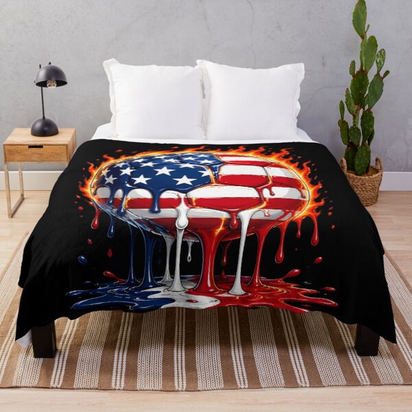 Item preview, USA Flag Soccer Ball On Fire American Football Fan Sports designed and sold by LeSoniPapaPrint.