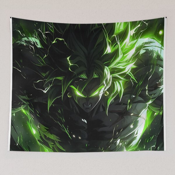 Item preview, Emerald Berserker – Dark Green Energy Anime-Inspired Warrior designed and sold by Dyan4.