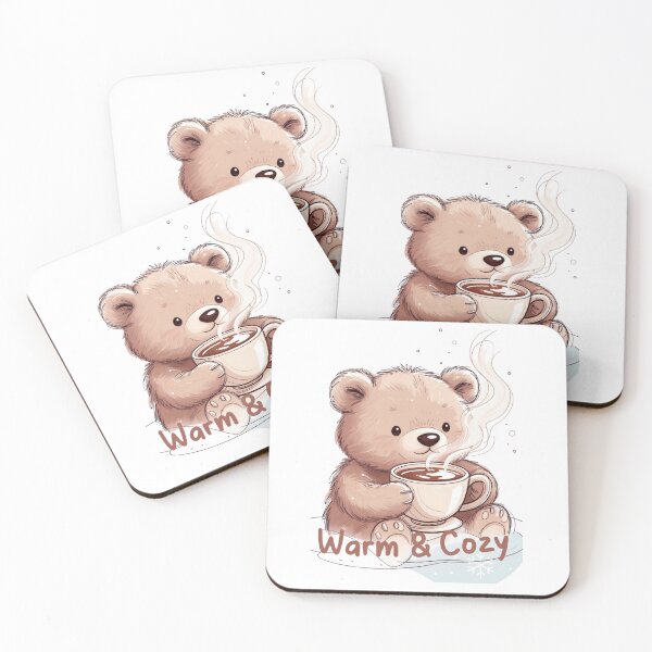 Item preview, Warm and Cozy Teddy Bear Holding Coffee designed and sold by EcoArtTees.