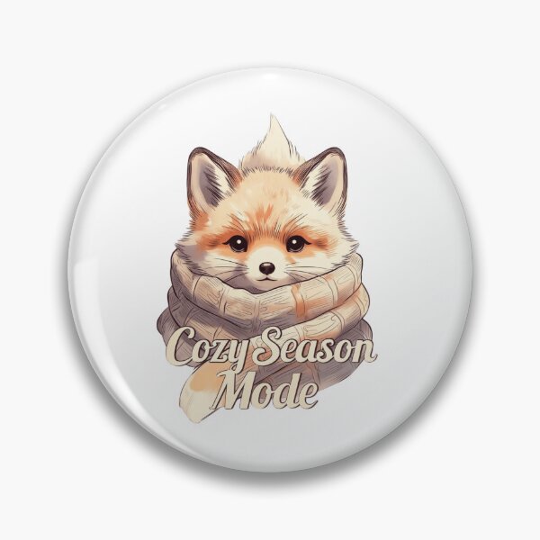 Item preview, Cozy Season Mode Fox in Knitted Scarf designed and sold by EcoArtTees.