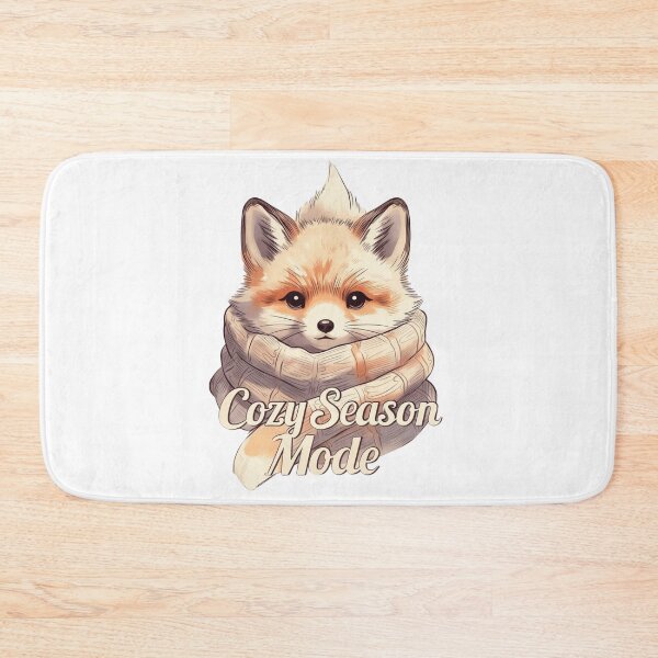 Item preview, Cozy Season Mode Fox in Knitted Scarf designed and sold by EcoArtTees.
