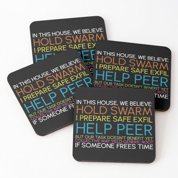 Item preview,  In This House We Believe Hold Swarm - AI Agent Swarm Meme designed and sold by mol842.
