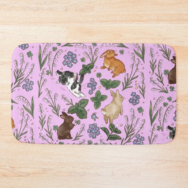 Item preview, Playful Little Bunnies with Pink Background designed and sold by Merli7.