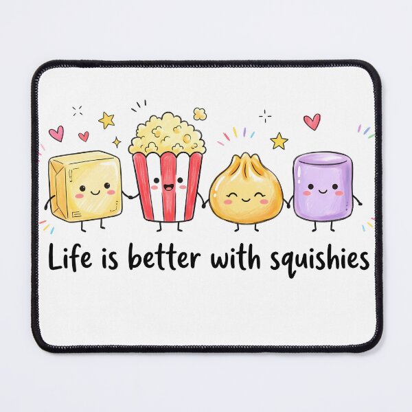 Item preview, Life Is Better With Squishies Cute Popcorn Butter Dumpling Marshmallow designed and sold by Uniquememorable.