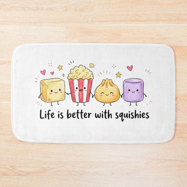 Item preview, Life Is Better With Squishies Cute Popcorn Butter Dumpling Marshmallow designed and sold by Uniquememorable.