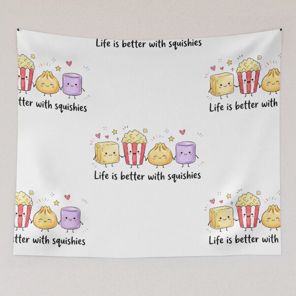 Item preview, Life Is Better With Squishies Cute Popcorn Butter Dumpling Marshmallow designed and sold by Uniquememorable.