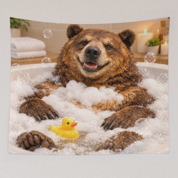 Item preview, Relaxed Short Faced Bear Bubble Bath designed and sold by Sillytoe.