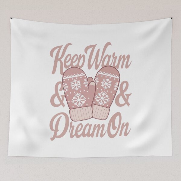 Item preview, Keep Warm and Dream On Pink Mittens designed and sold by EcoArtTees.
