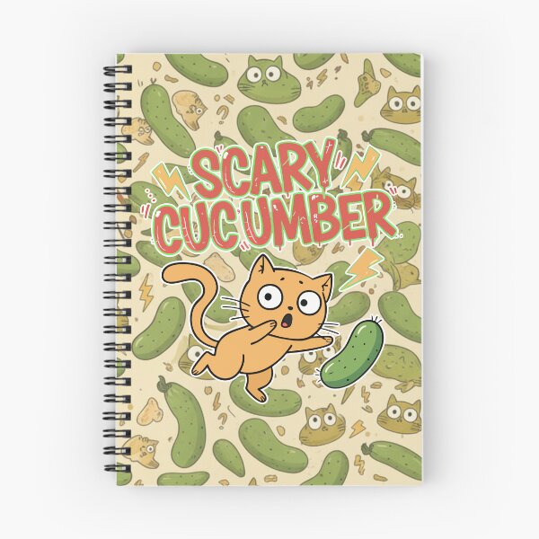 Item preview, Scary Cucumber Funny Cat Meme Cartoon designed and sold by Taridesign.