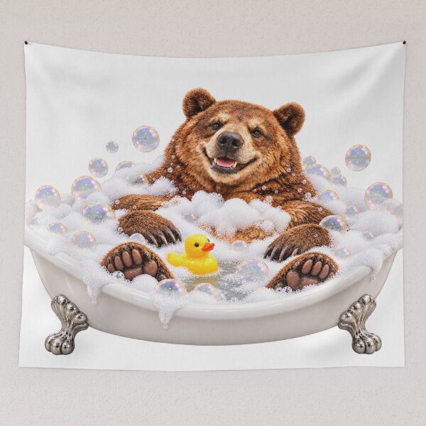 Item preview, Happy Short Faced Bear Bubble Bath designed and sold by Sillytoe.