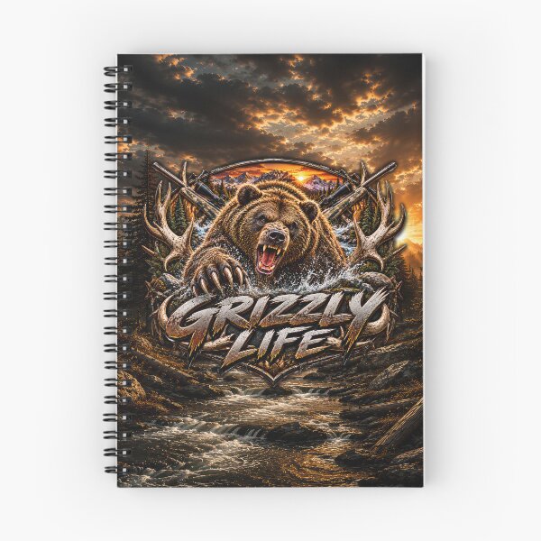 Item preview, Grizzly Life – Fierce Grizzly Bear Hunting Wilderness Art designed and sold by artistwill.